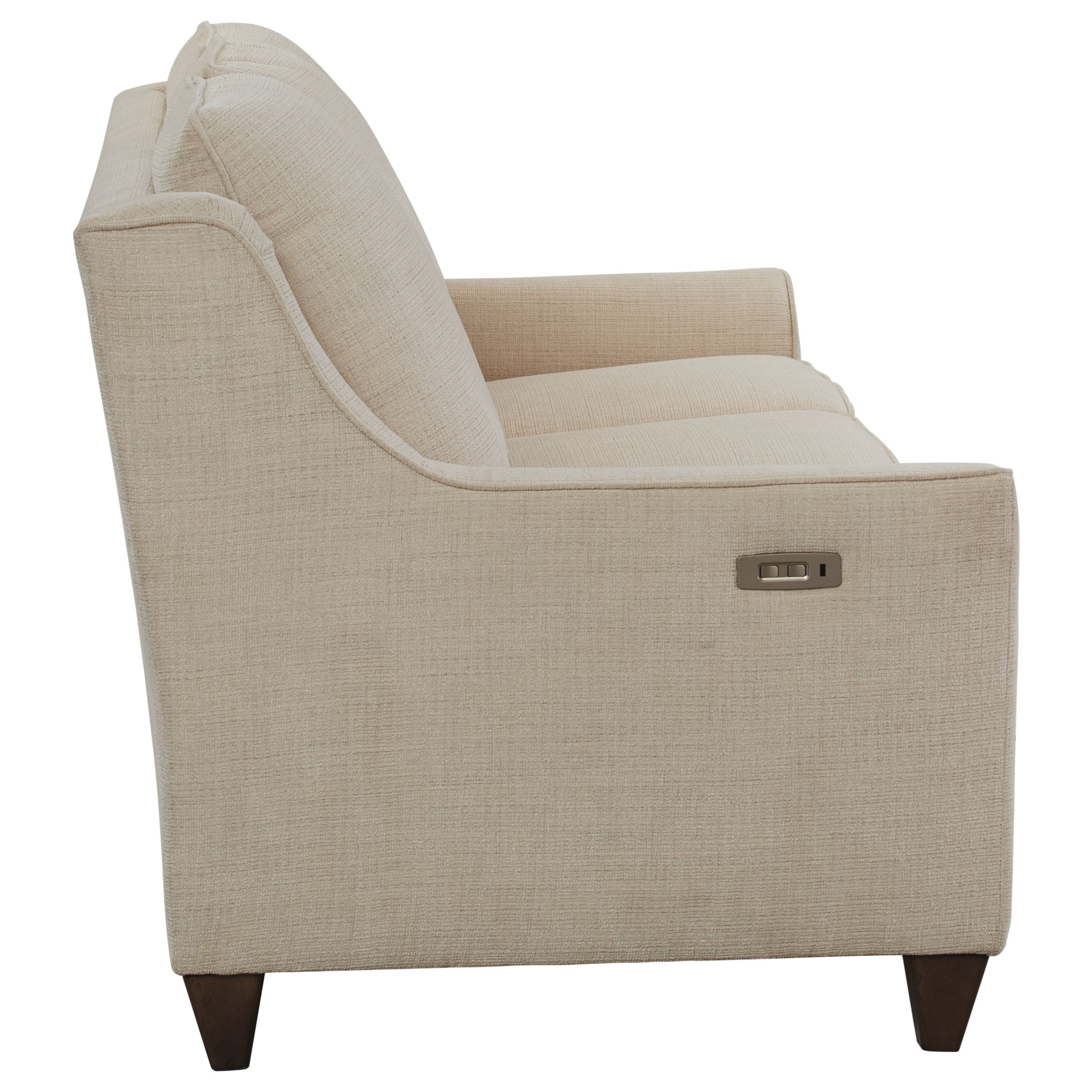 Reclining sofa hotsell with wooden legs